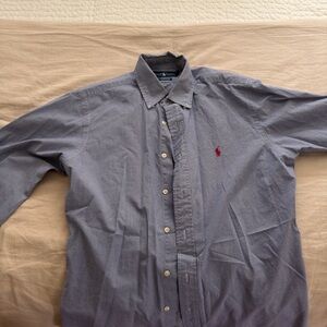 Polo by Ralph Lauren Men's Blue Checkered Shirt